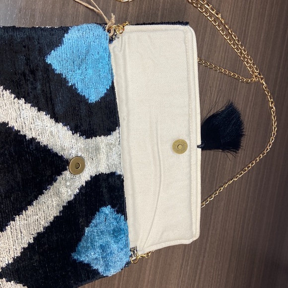 CL145 Clutch Handwoven silk and cotton - Picture 3 of 8